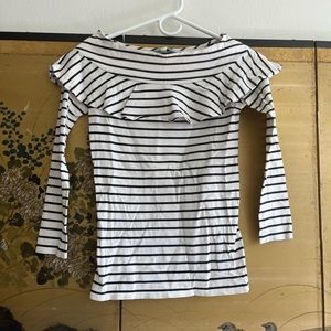 Anthropologie Leifnotes Bateau Neck Striped Top